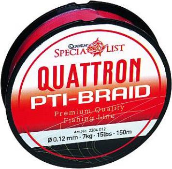 Quantum Quattron PTI Braid - rot - 0,14mm - 9kg - 50m