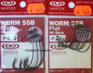 VanFook Worm 55B Flat Black - Gr. 1/0