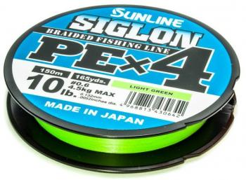 Sunline Siglon PE X4 - 150m - Light Green - PE1.7 - 30lb - 13,6kg