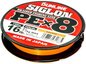 Sunline Siglon PE X8 - 150m - Orange - PE1.5 - 25lb - 11.3kg