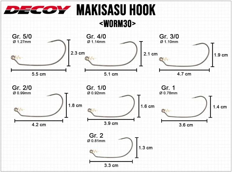 DECOY Worm 30 Makisasu Hook #5/0