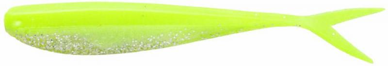 3.5" Fat Fin-S Fish Lunker City - Chartreuse Silk Ice