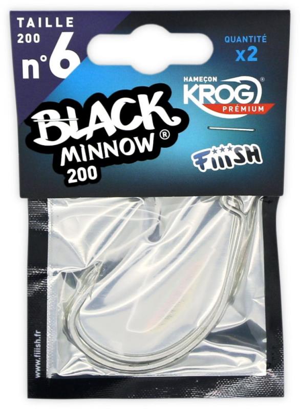 Black Minnow 200 - Offset Haken ( 40Lb Class)