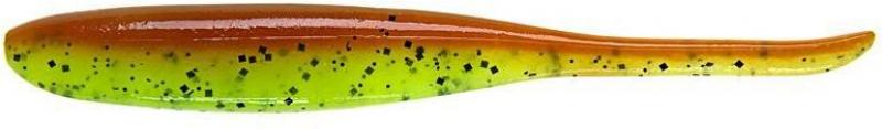 5" Shad Impact - Motoroil / Chartreuse