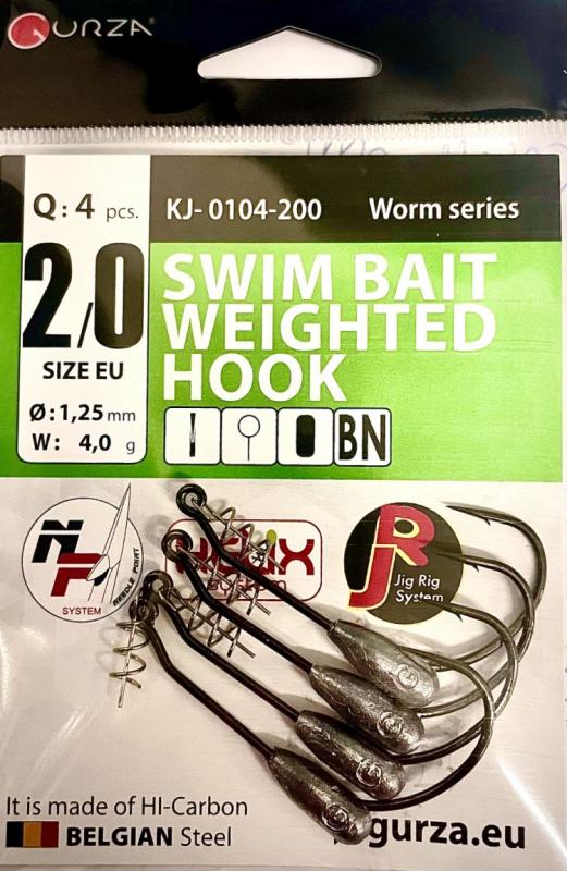 Gurza Swimbait Weighted Hook Gr. 2/0 - 4g